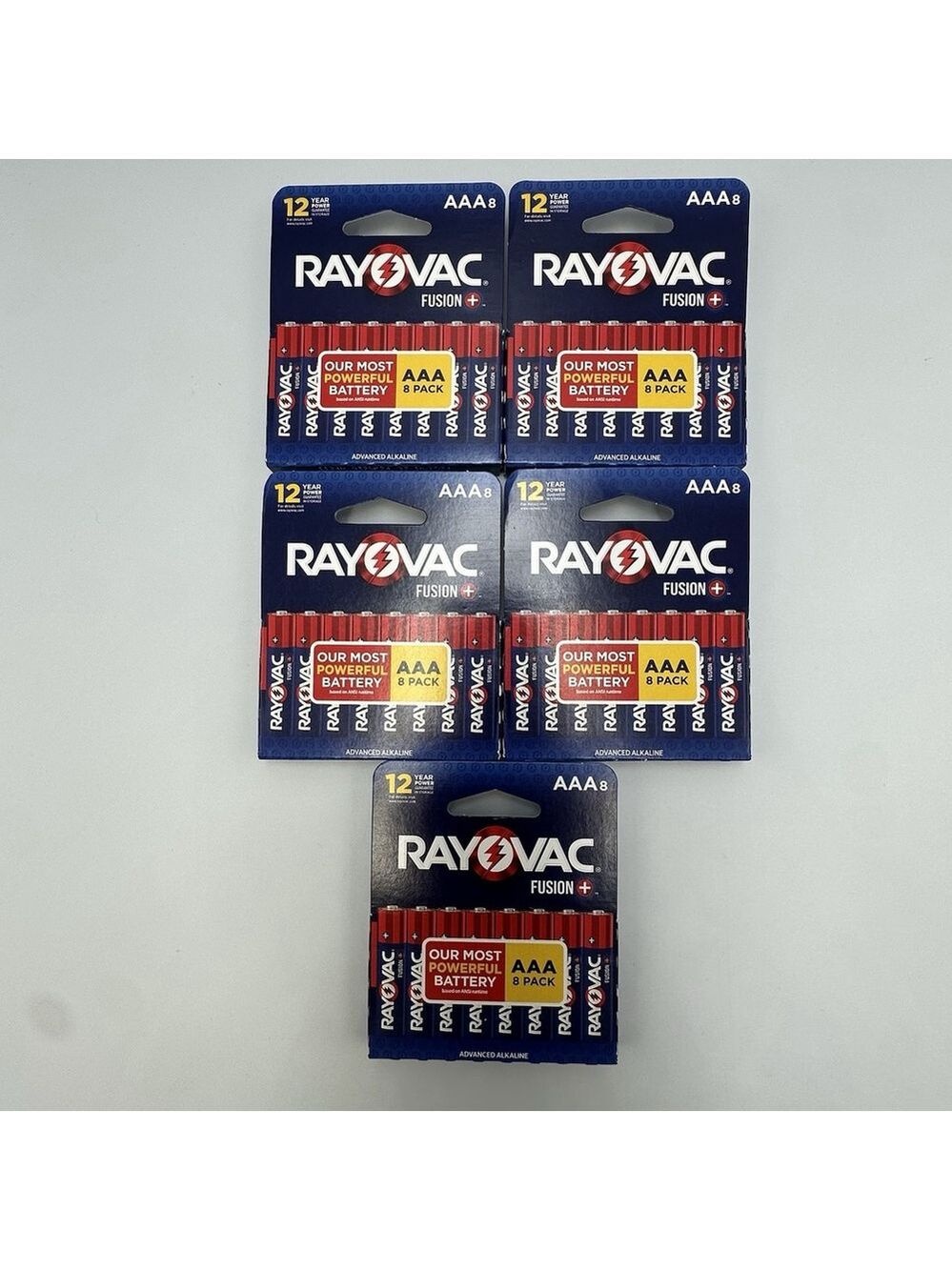 40 Rayovac AAA Fusion + Advanced Alkaline Batteries - 5 X 8 Packs Exp12/2036